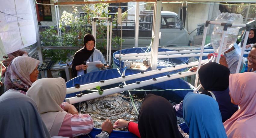 Training on IoT-Based Biofloc Catfish Cultivation Integrated with Hydroponic Systems